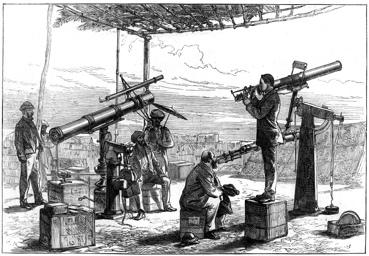 Napfogyatkozásra váró csillagászok, India, 1872 alkotó: Unbekannt