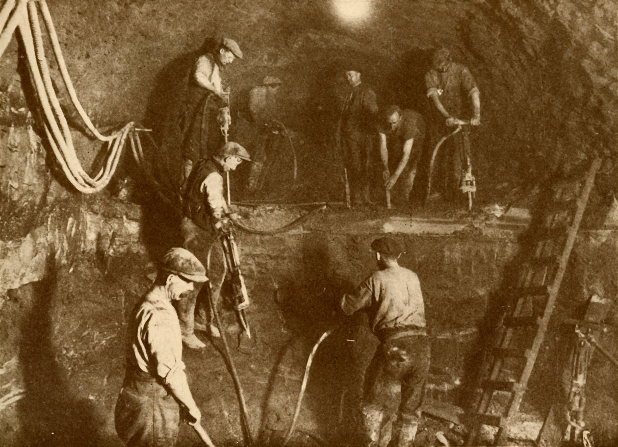 Munkahelyen a New Mersey-alagúton, 1930. alkotó: Unbekannt