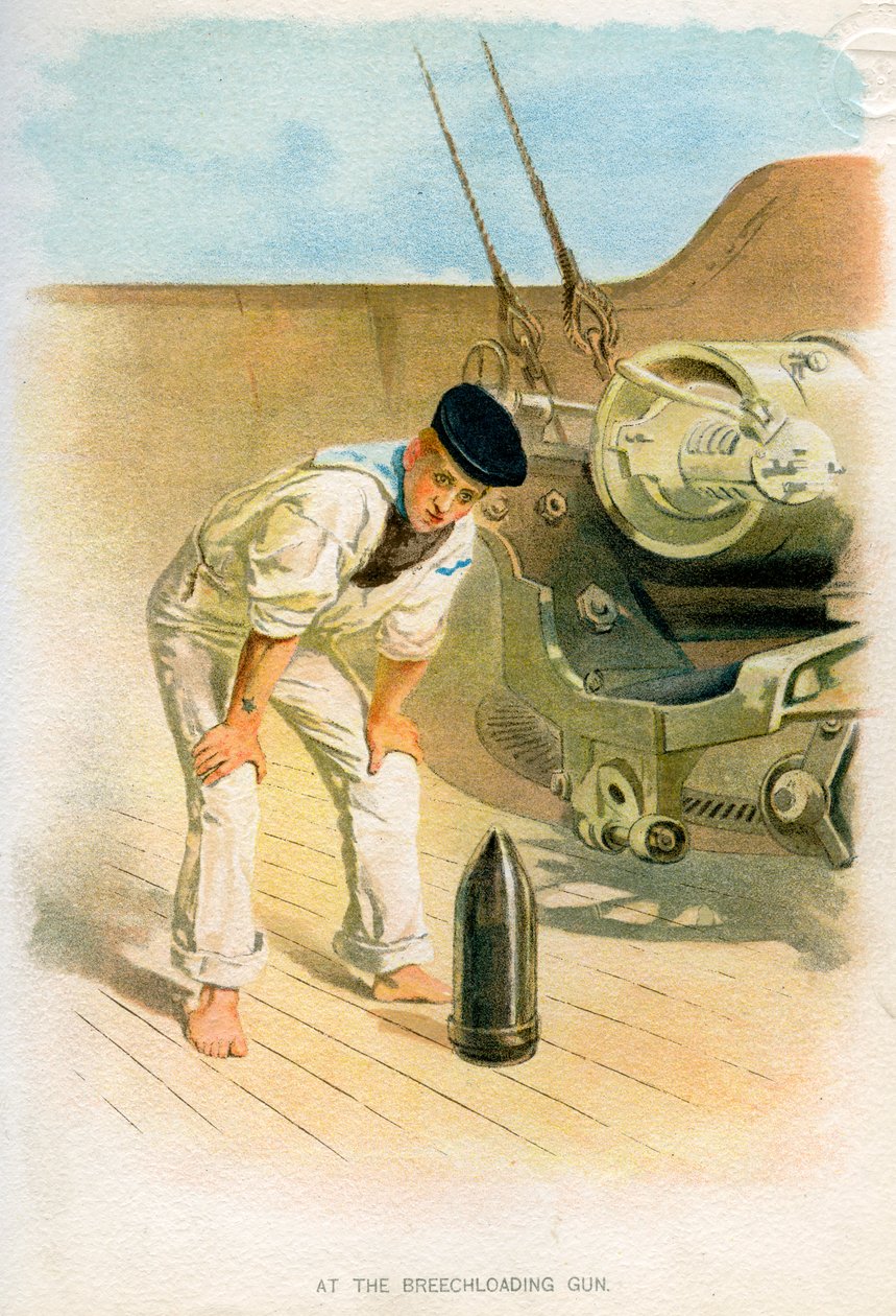 A Breechloading Gunnál, c1890-c1893 alkotó: Unbekannt