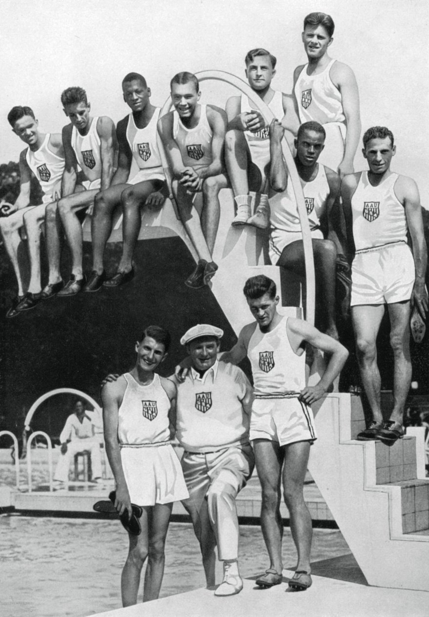 Sportolók az amerikai olimpiai próbaversenyen, 1932, 1936 alkotó: Unbekannt