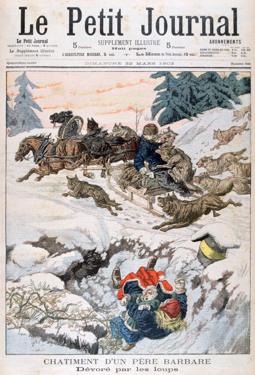 Farkasok támadása, Oroszország, 1903 alkotó: Unbekannt