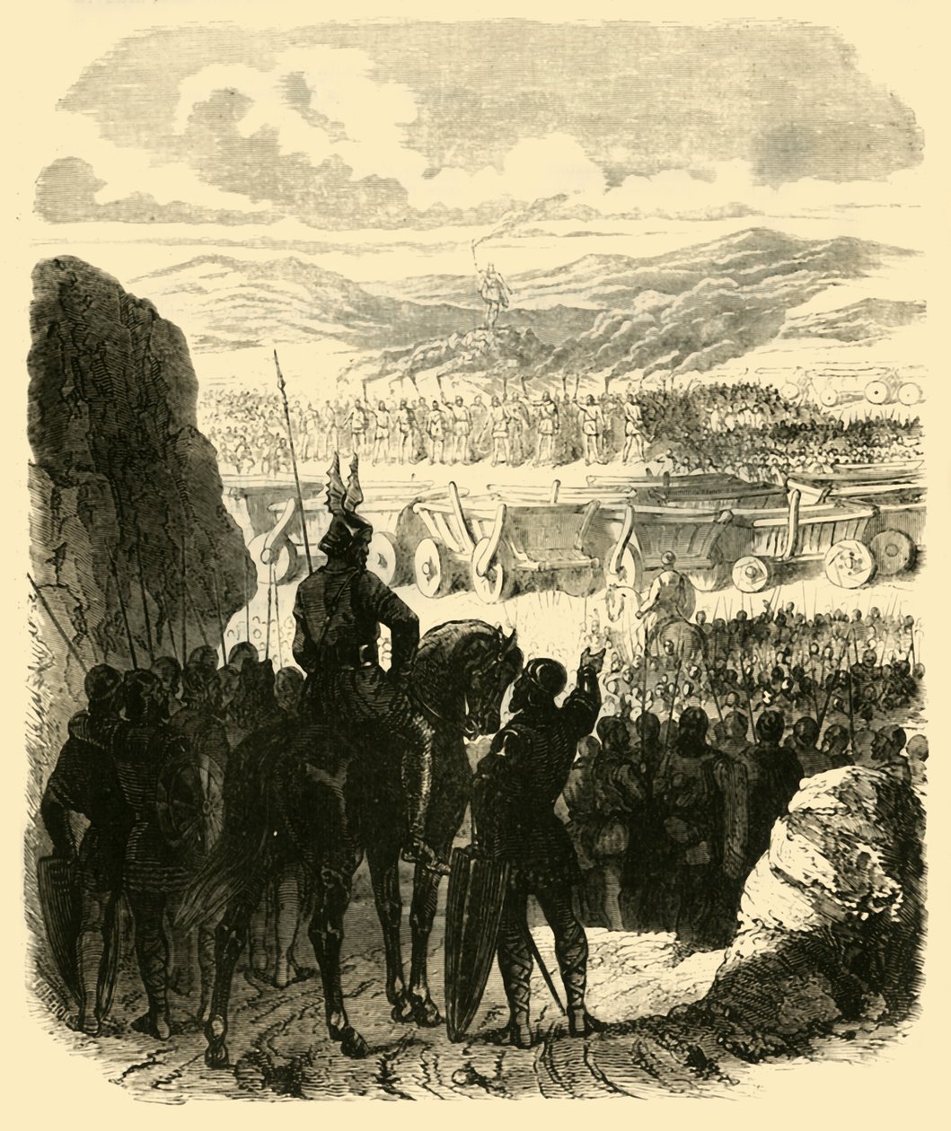 Attila a máglyán, Aetius általi veresége után, i.sz. 453, 1890. alkotó: Unbekannt