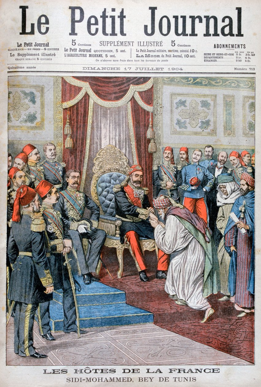 Közönség Muhammad IV al-Hádival, a tuniszi béggel, 1904 alkotó: Unbekannt