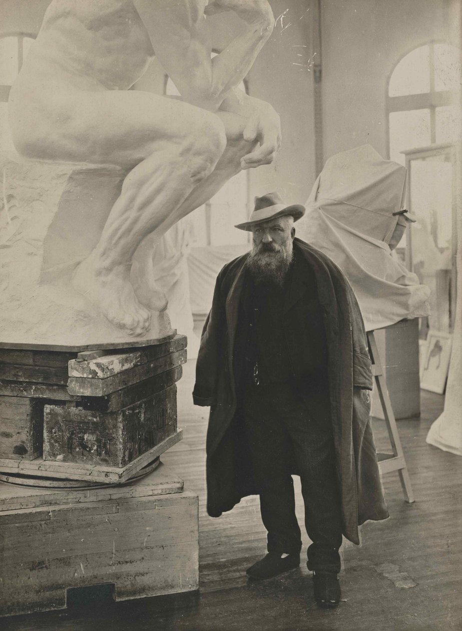 Auguste Rodin a stúdiójában. alkotó: Unbekannt