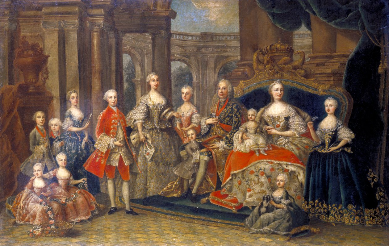 Osztrák császári család, c1764 alkotó: Unbekannt