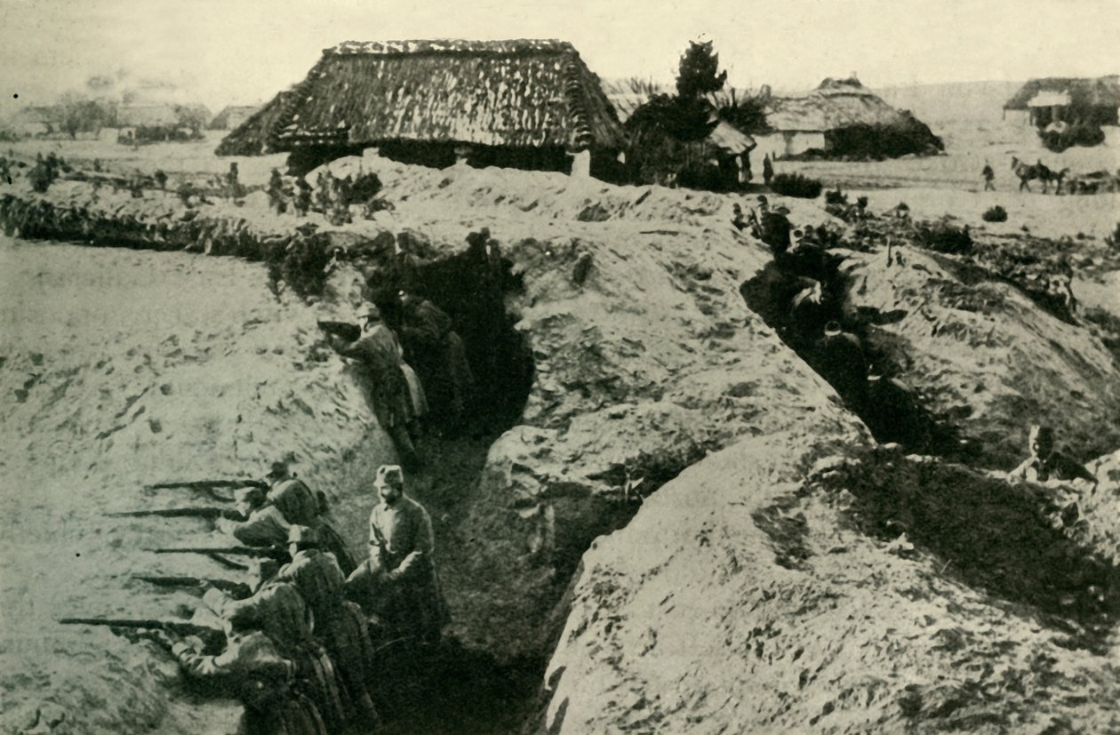 Osztrák lövészárkok a Kárpátokban, első világháború, c1915, c1920. alkotó: Unbekannt