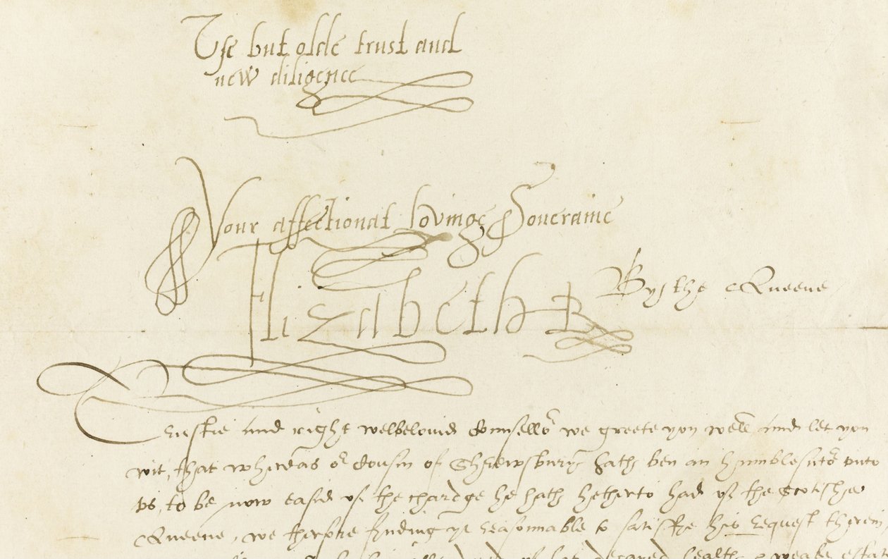 I. Erzsébet királynő autográf levele Máriához, a skót királynőhöz, 1584 alkotó: Unbekannt
