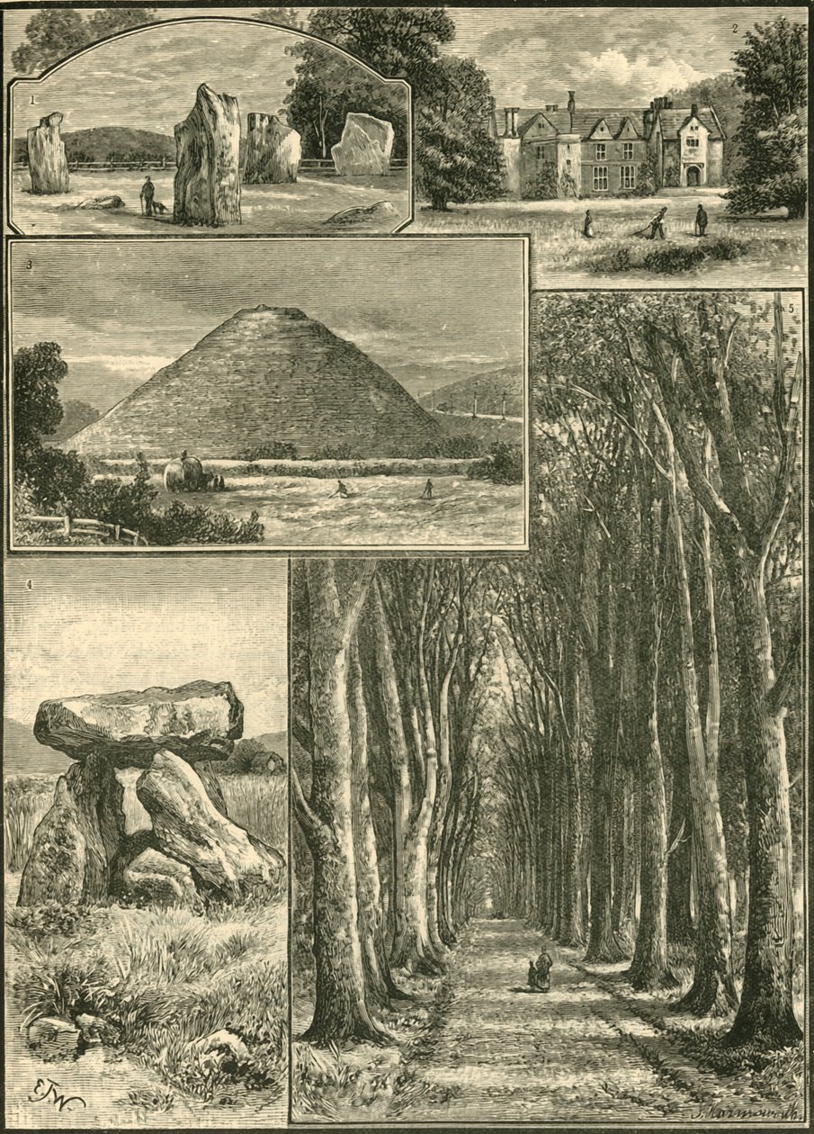 Avebury. Littlecote. Silbury. Devils Den. Grand Avenue, 1898. alkotó: Unbekannt