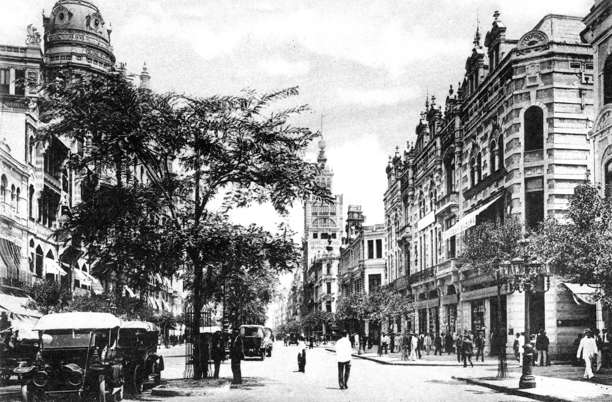 Avenida Rio Branco, Rio de Janeiro, Brazília, 1920-as évek alkotó: Unbekannt