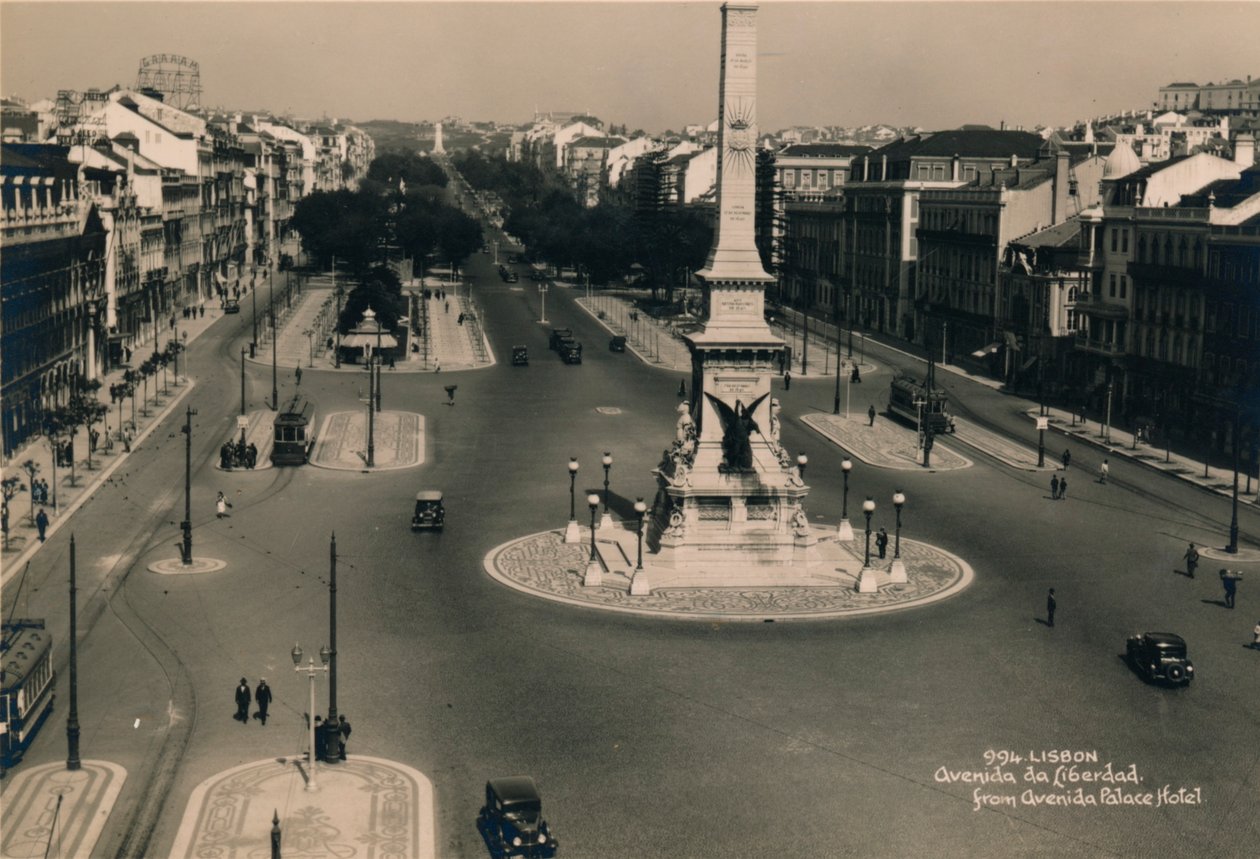 Avenida da Liberdade, Lisszabon, Portugália, 1936 alkotó: Unbekannt