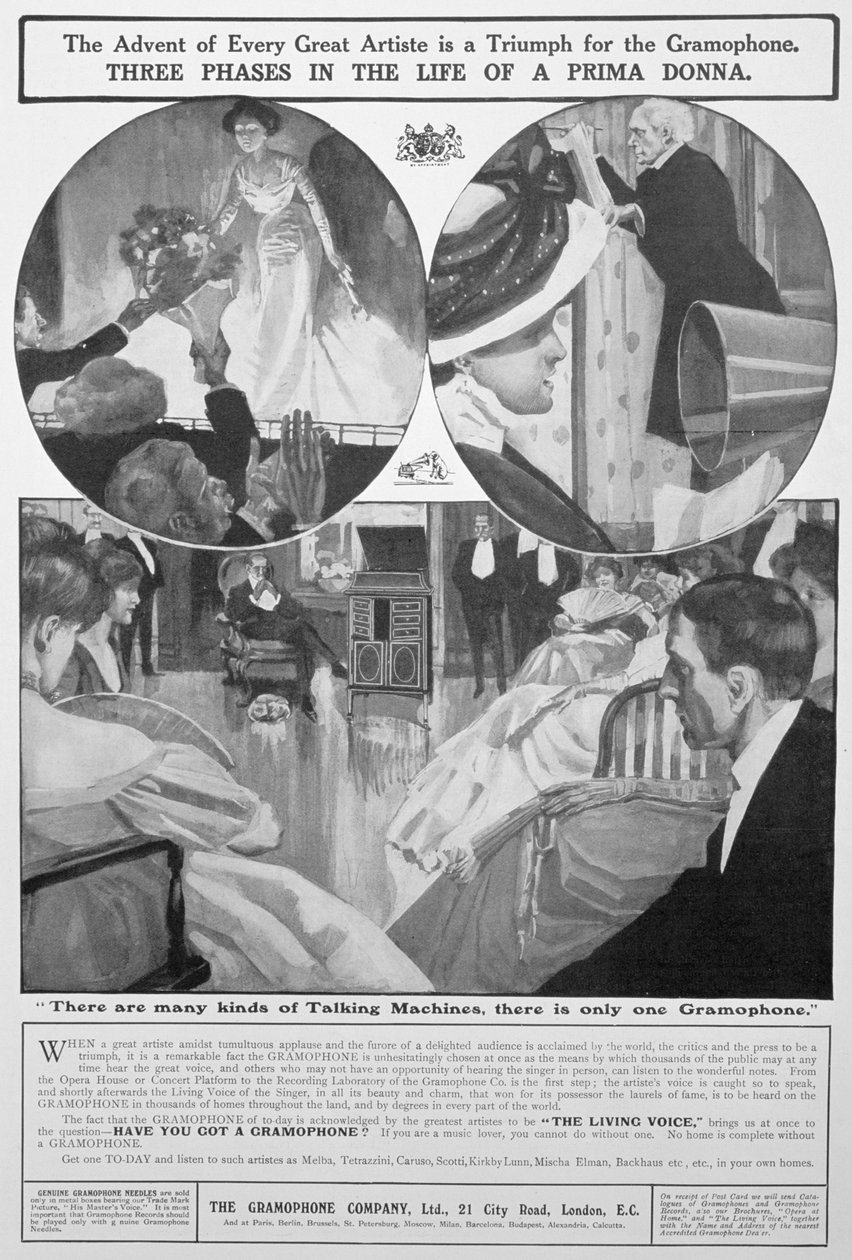 Avert for the Gramophone Co, 1909 alkotó: Unbekannt