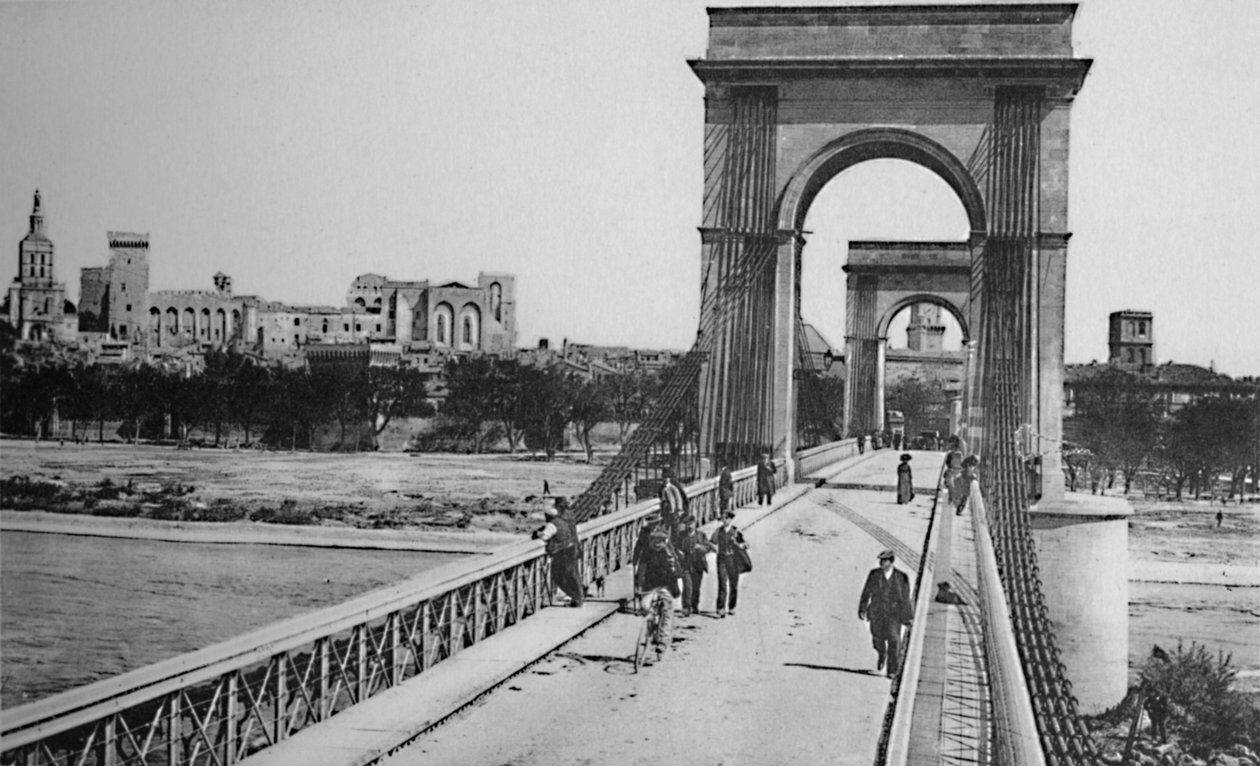 Avignon – Függesztett híd, c1925 alkotó: Unbekannt