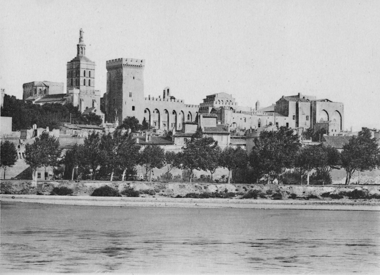 Avignon. - A Rhone és Popes palota, 1925 alkotó: Unbekannt