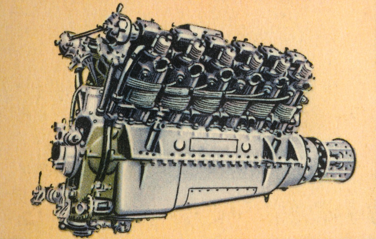 BMW VIIa repülőgépmotor, 1920-as évek, 1932. alkotó: Unbekannt