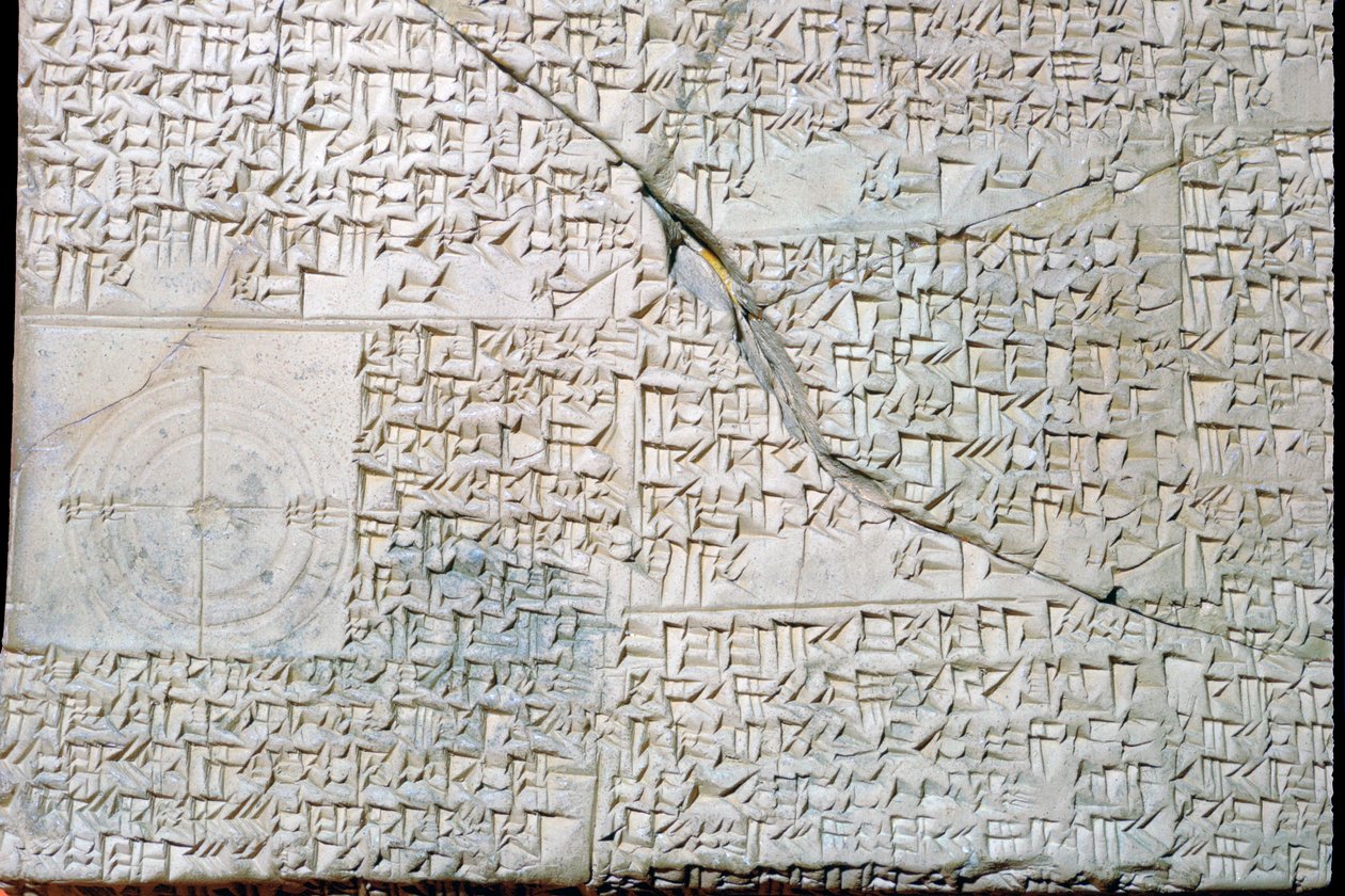 Babilóniai agyagtábla geometriai problémákkal alkotó: Unbekannt