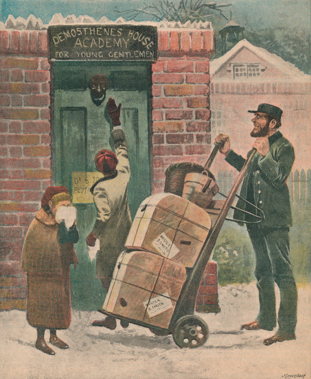 Vissza az iskolába, 1895. alkotó: Unbekannt