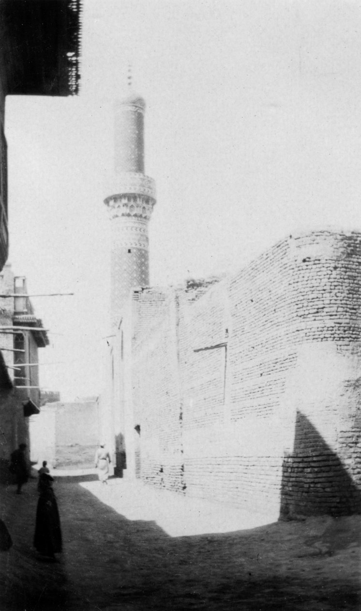 Backstreet és régi mecset, Bagdad, Irak, 1917-1919 alkotó: Unbekannt