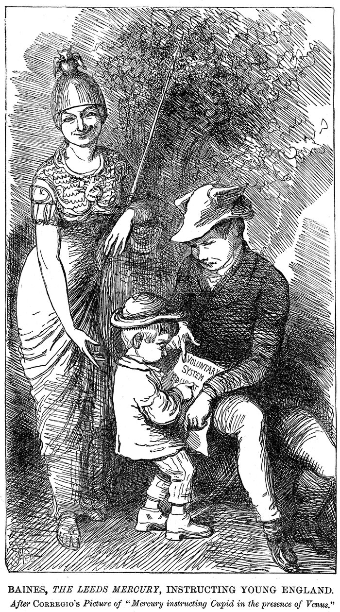 Baines, The Leeds Mercury, Instructing Young England, 1847 alkotó: Unbekannt