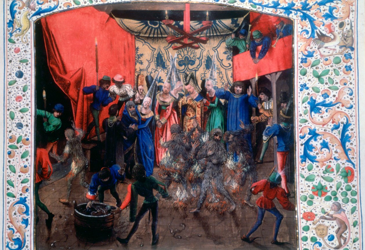 Égő emberek bálja, 1393. c1470 alkotó: Unbekannt