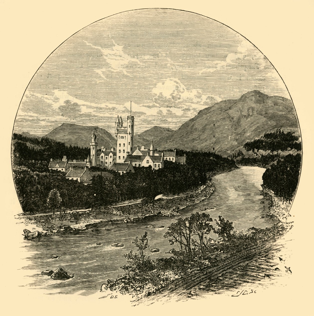 Balmoral kastély, az útról, 1898. alkotó: Unbekannt