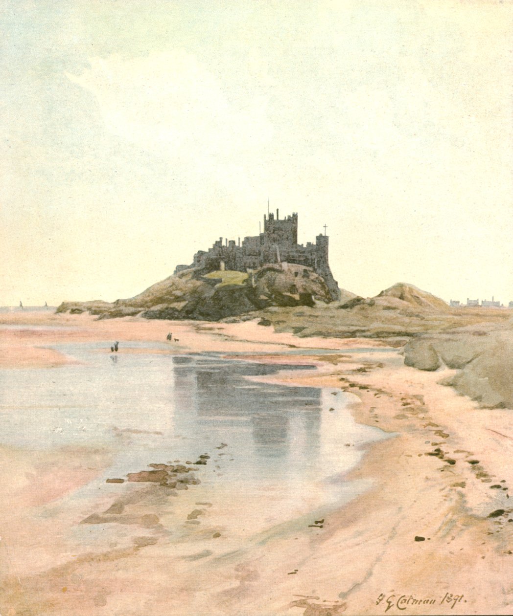 Bamborough-kastély, 1891, 1900 körül. alkotó: Unbekannt