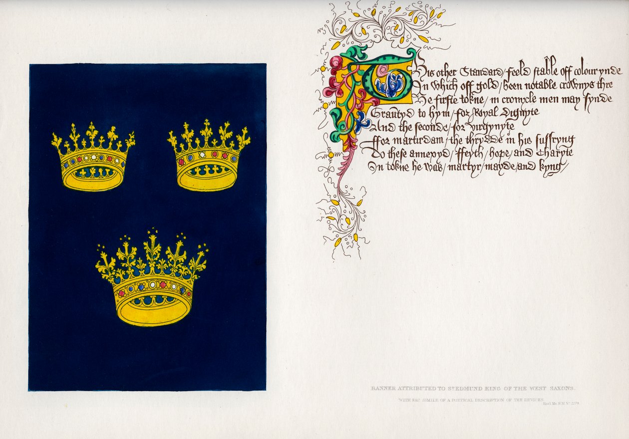 Zászló és vers, XV. század, 1840 alkotó: Unbekannt