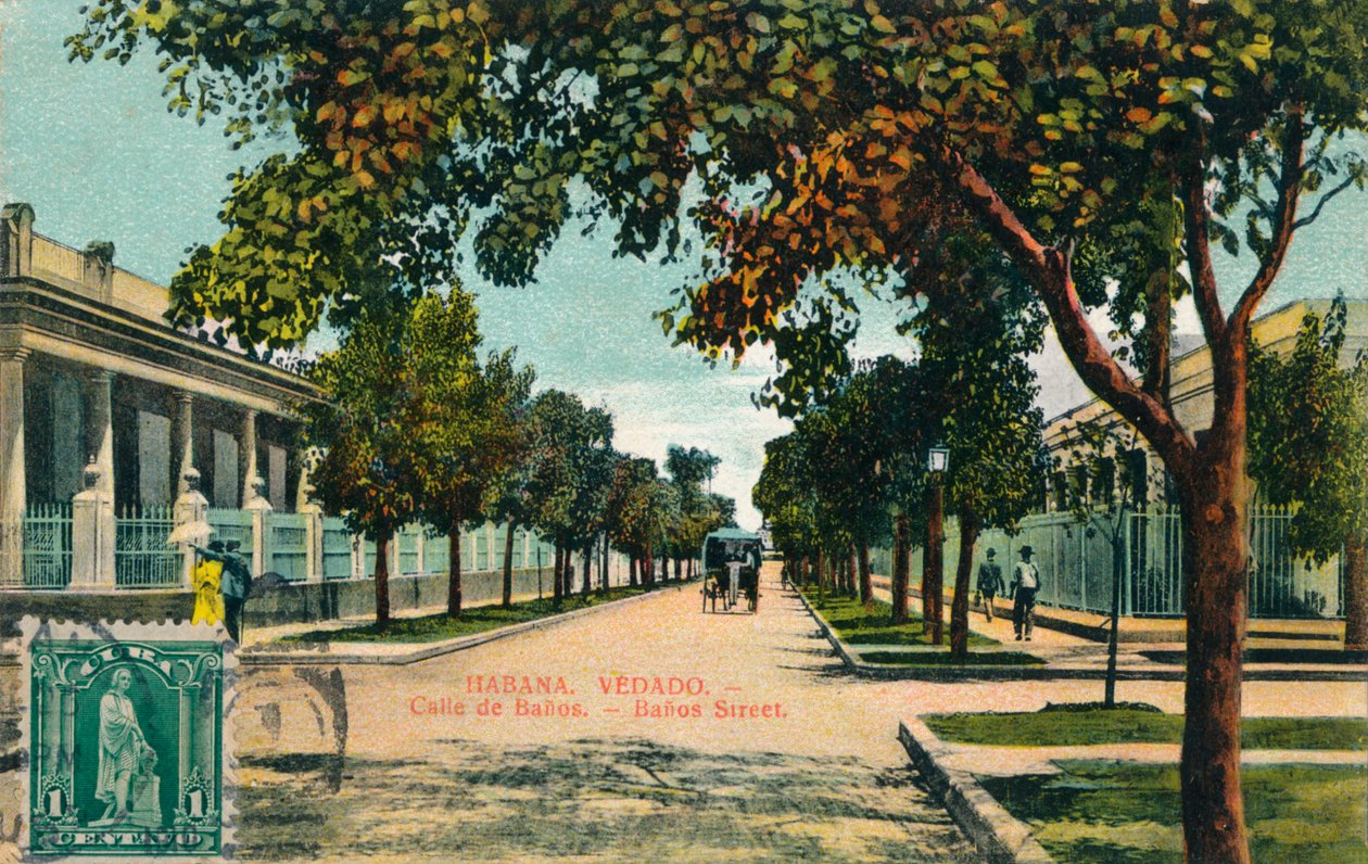 Banos Street, Havanna, Kuba, 1910 alkotó: Unbekannt