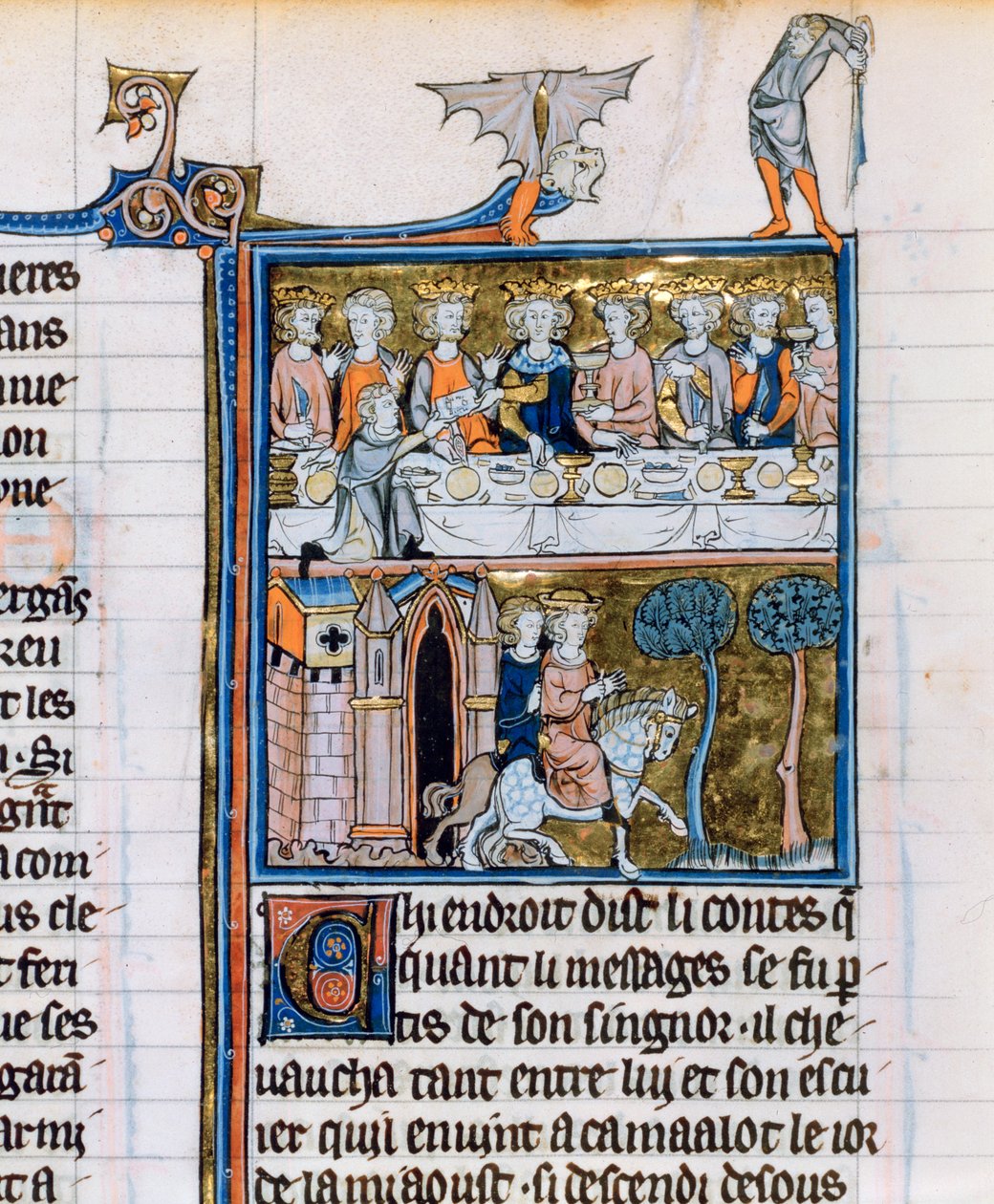 Bankett és lovasok, c1280-1290 alkotó: Unbekannt