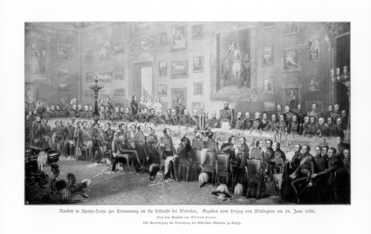 Bankett a győzelemre emlékezve Waterloo-ban, 1836 1900 alkotó: Unbekannt