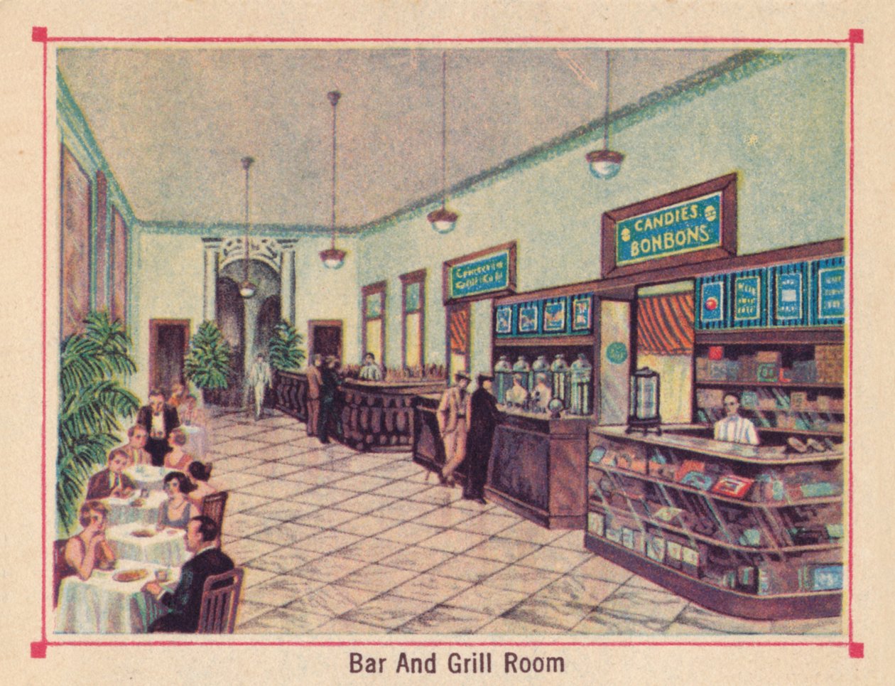 Bár és grillszoba - Hotel Florida - Havanna - Kuba, 1910 alkotó: Unbekannt