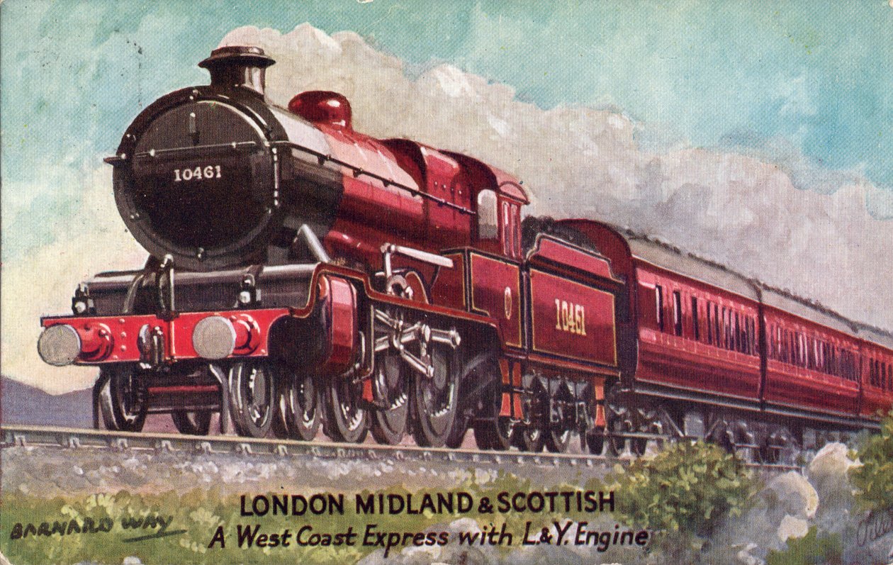 Barnard Way – London Midland & Scottish, egy West Coast Express L&Y motorral, 1933. alkotó: Unbekannt