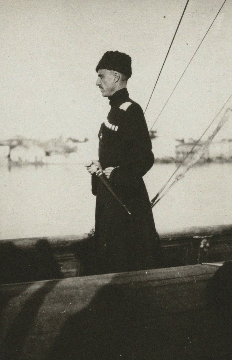 Pjotr Nyikolajevics Wrangel báró a Lucullus jachton. Lemnos, 1921. alkotó: Unbekannt