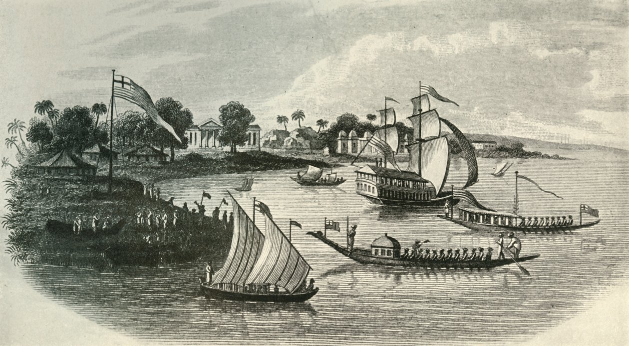 Barrackpore ház, a Hugliból, 1803, 1925. alkotó: Unbekannt