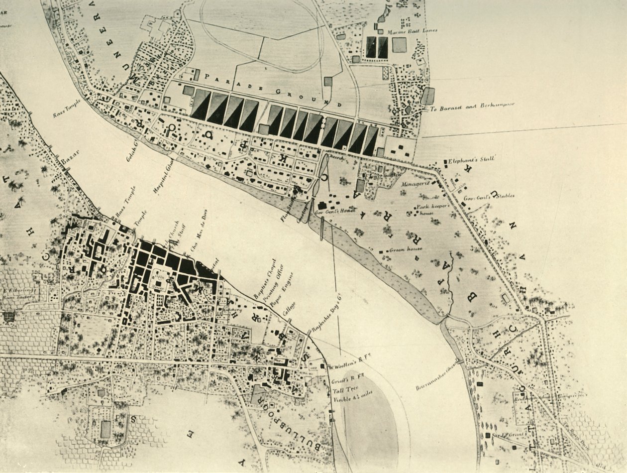 Barrackpore Park és Cantonment, 1841, 1925. alkotó: Unbekannt