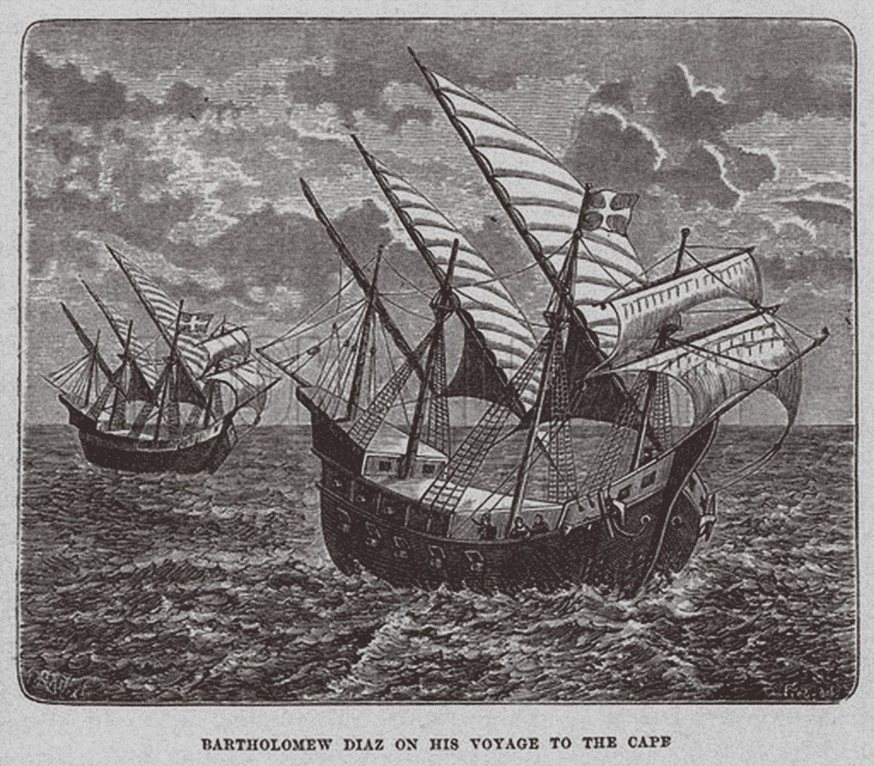 Bartholomew Diaz dél-afrikai útján, 1878 alkotó: Unbekannt