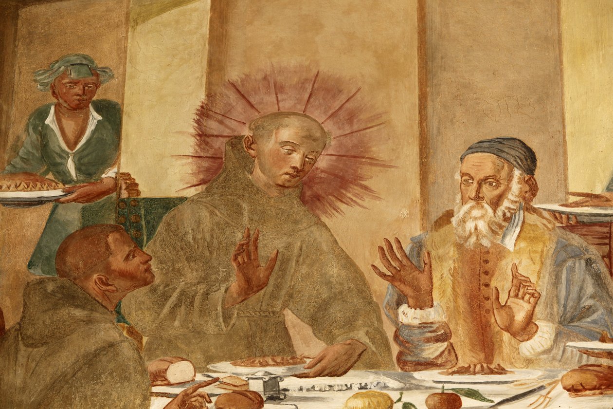 Santa Caterina bazilika, Galatina, Puglia Freskó a kolostorban Gravinai Br József festette 1696-ban, Galatina, Olaszország alkotó: Unbekannt