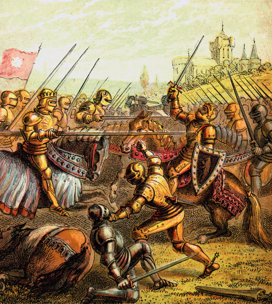 Tewkesbury-i csata, 1471, 1850 körül alkotó: Unbekannt