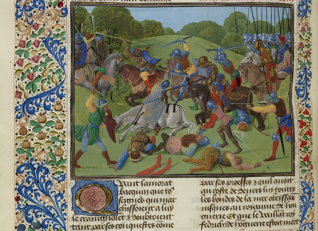 Csata törökök között I. Murád szultán és szerbek között, kb. 1470-1475. alkotó: Unbekannt