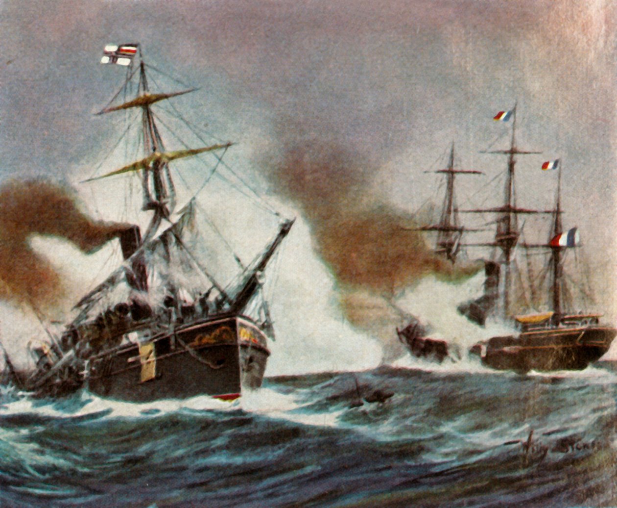Csata a Meteor és a Bouvet között Havannánál, 1870. november 9., 1936. alkotó: Unbekannt