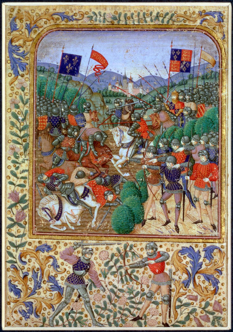 Agincourt-i csata, Franciaország, 1415. október 25., 19. század alkotó: Unbekannt