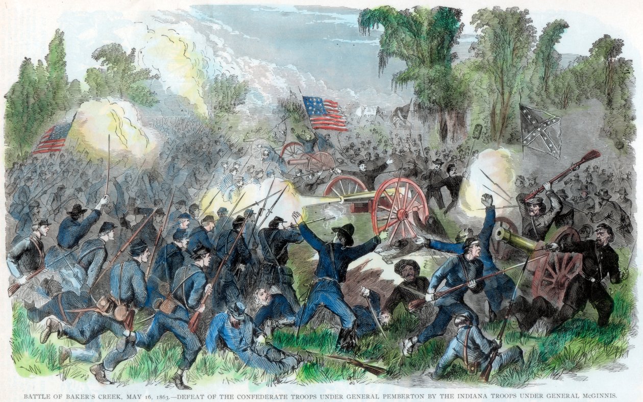 Bakers Creek-i csata, Mississippi állam, amerikai polgárháború, 1863. május 16 alkotó: Unbekannt