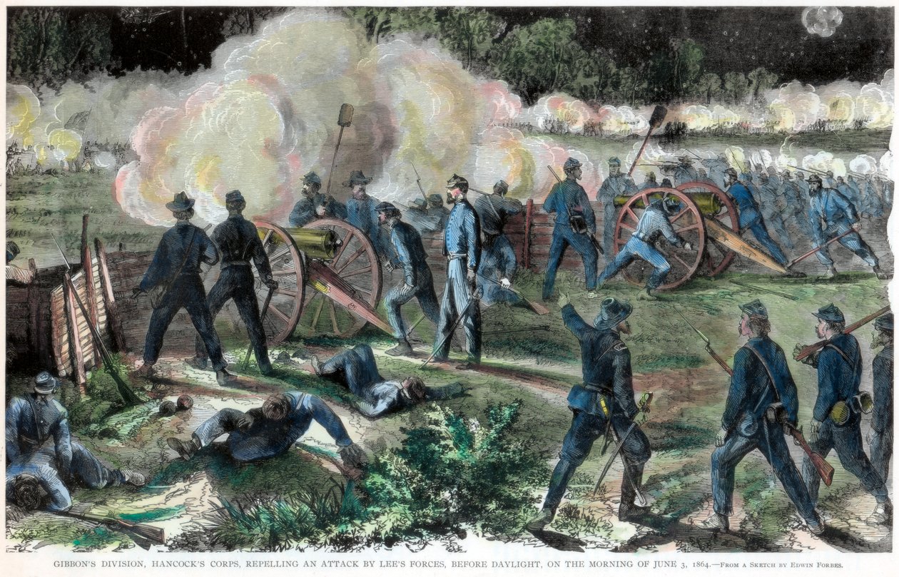Cold Harbor-i csata, Virginia, amerikai polgárháború, 1864. június 3 alkotó: Unbekannt