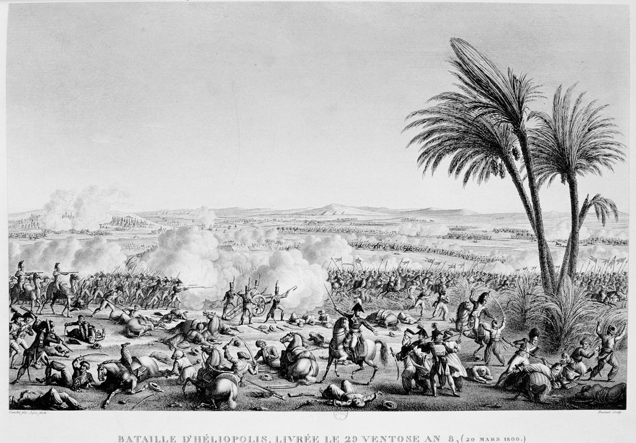 A heliopolisi csata, Egyiptom, 1800. március 20 alkotó: Unbekannt