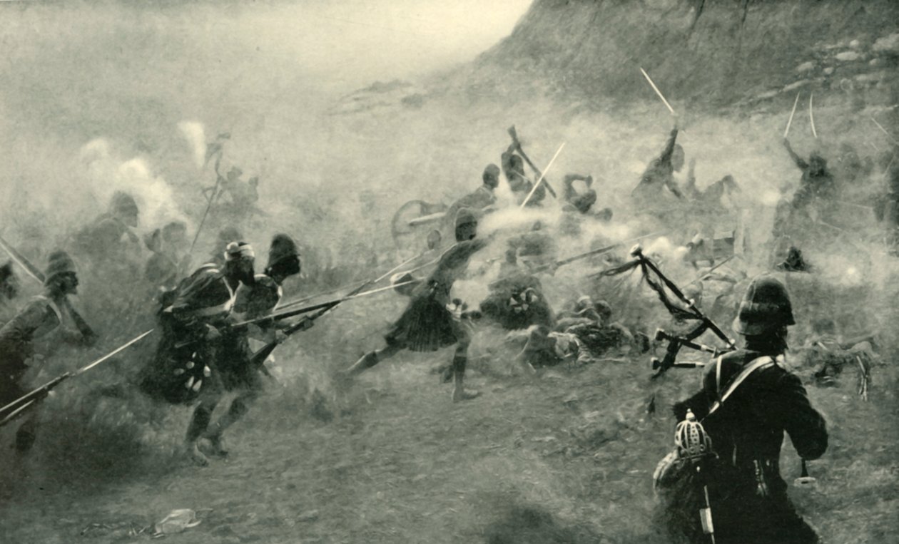 Kandahari csata – A 92. fegyvereket elfoglalják, 1901. alkotó: Unbekannt