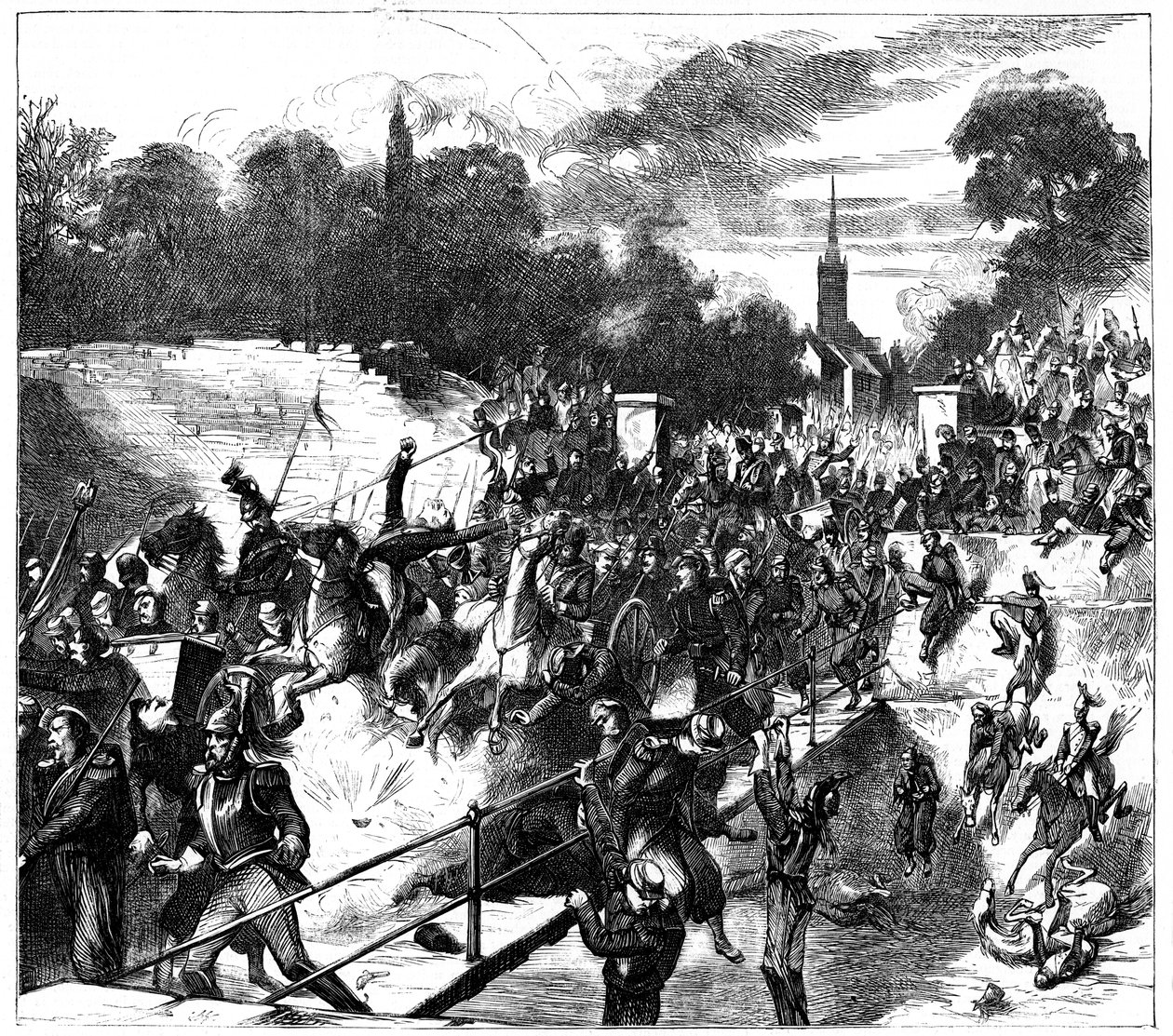 Sedani csata, Franciaország, francia-porosz háború, 1870. szeptember 1. c1880 alkotó: Unbekannt