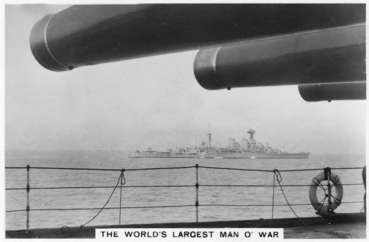 HMS Hood csatacirkáló, a HMS Nelsonról nézve, 1937 alkotó: Unbekannt