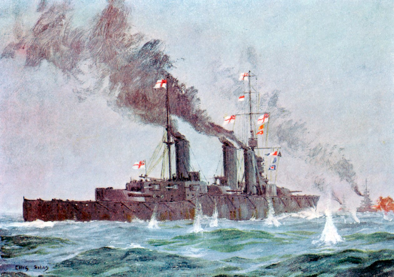 A HMS Lion csatacirkáló akcióba lép, jütlandi csata 1916. május 31. - június 1. alkotó: Unbekannt