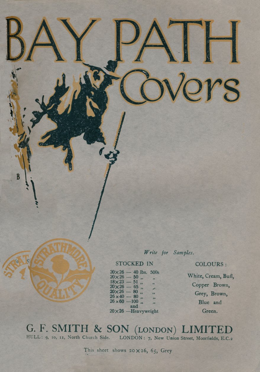 Öbölösvény burkolatok - G.F. Smith & Son London Limited hirdetése, 1919 alkotó: Unbekannt
