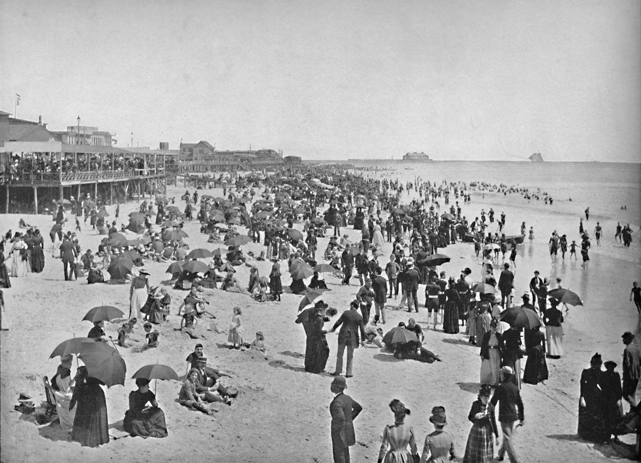 Atlantic City tengerpartja, New Jersey, 1897. alkotó: Unbekannt