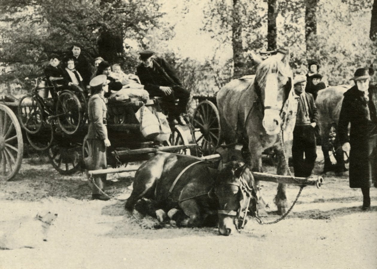 Belga menekültek az úton, 1939-1940, 1941. alkotó: Unbekannt